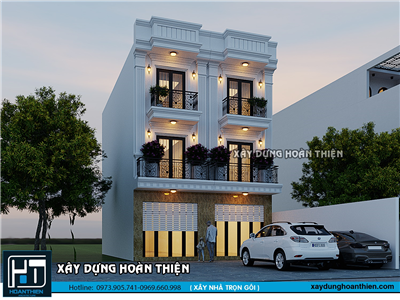 Thiết kế nhà ống tân cổ điển 3 tầng tại Kiến An, Hải Phòng